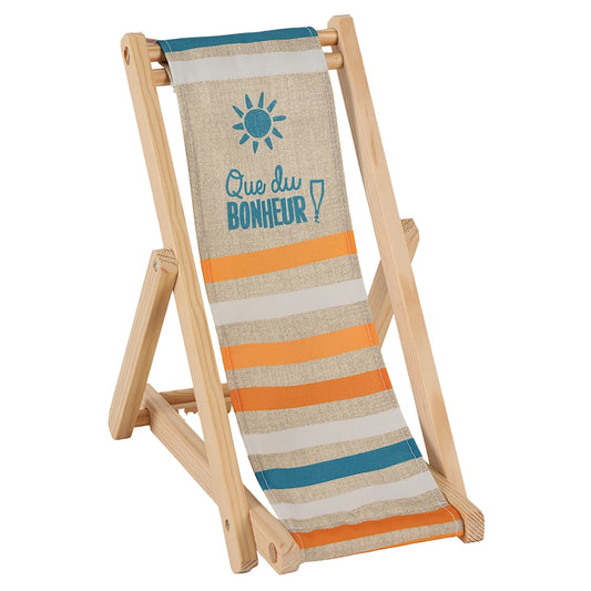 Support bouteille Valentina bois toile - Que du bonheur
