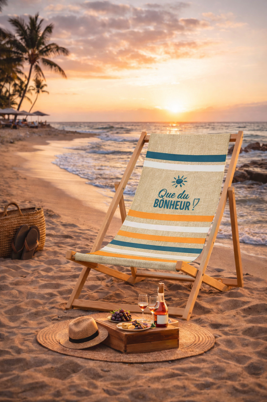 Valentina XXL adult chair, wood and canvas - Pure Bliss!