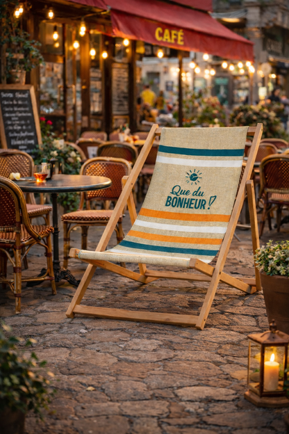 Valentina XXL adult chair, wood and canvas - Pure Bliss!