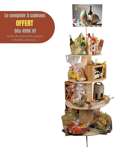 Vercors wooden display stand for gift baskets - The Gift Counter