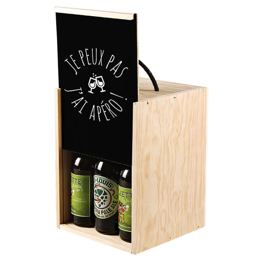 Dao wooden gift box with 9 beers (long neck type) - I can't, I have drinks