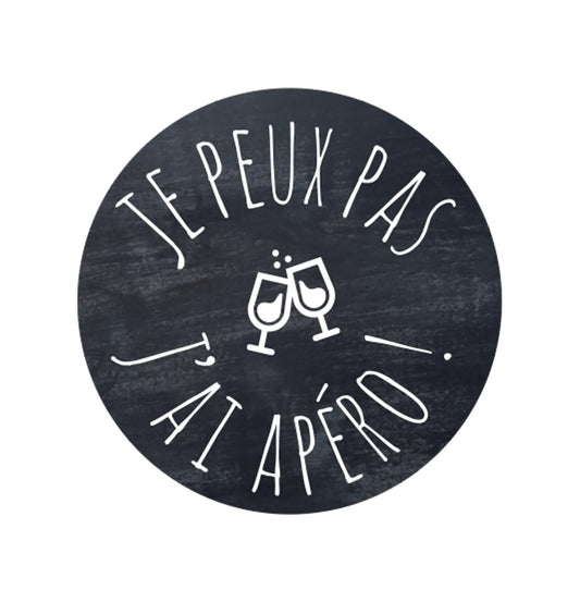 Porte-clé flasque Tito inox - Je peux pas j'ai apéro