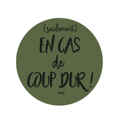 Porte-clé flasque Tito inox - En cas de coup dur!