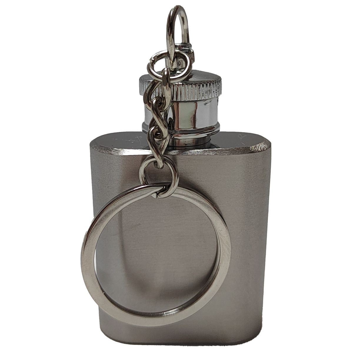 Porte-clé flasque Tito inox - En cas de coup dur!