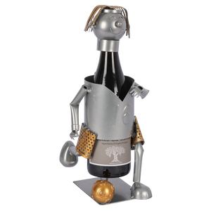 Support bouteille Félix métal gris/cuivre - Footbaleur