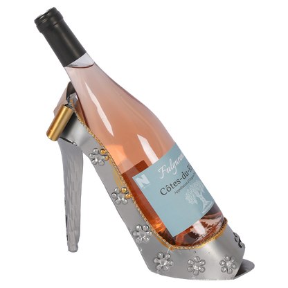Support bouteille Félix métal gris/cuivre - Escarpin