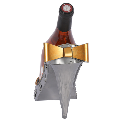 Support bouteille Félix métal gris/cuivre - Escarpin