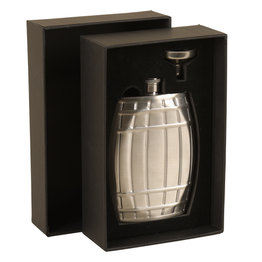 Coffret flasque Hugo tonneau 6oz/18cl Saint Alban