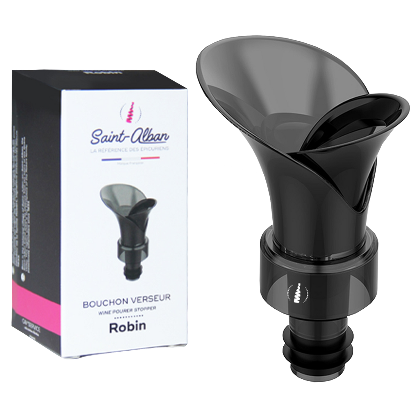 Bouchon verseur Robin noir Saint Alban