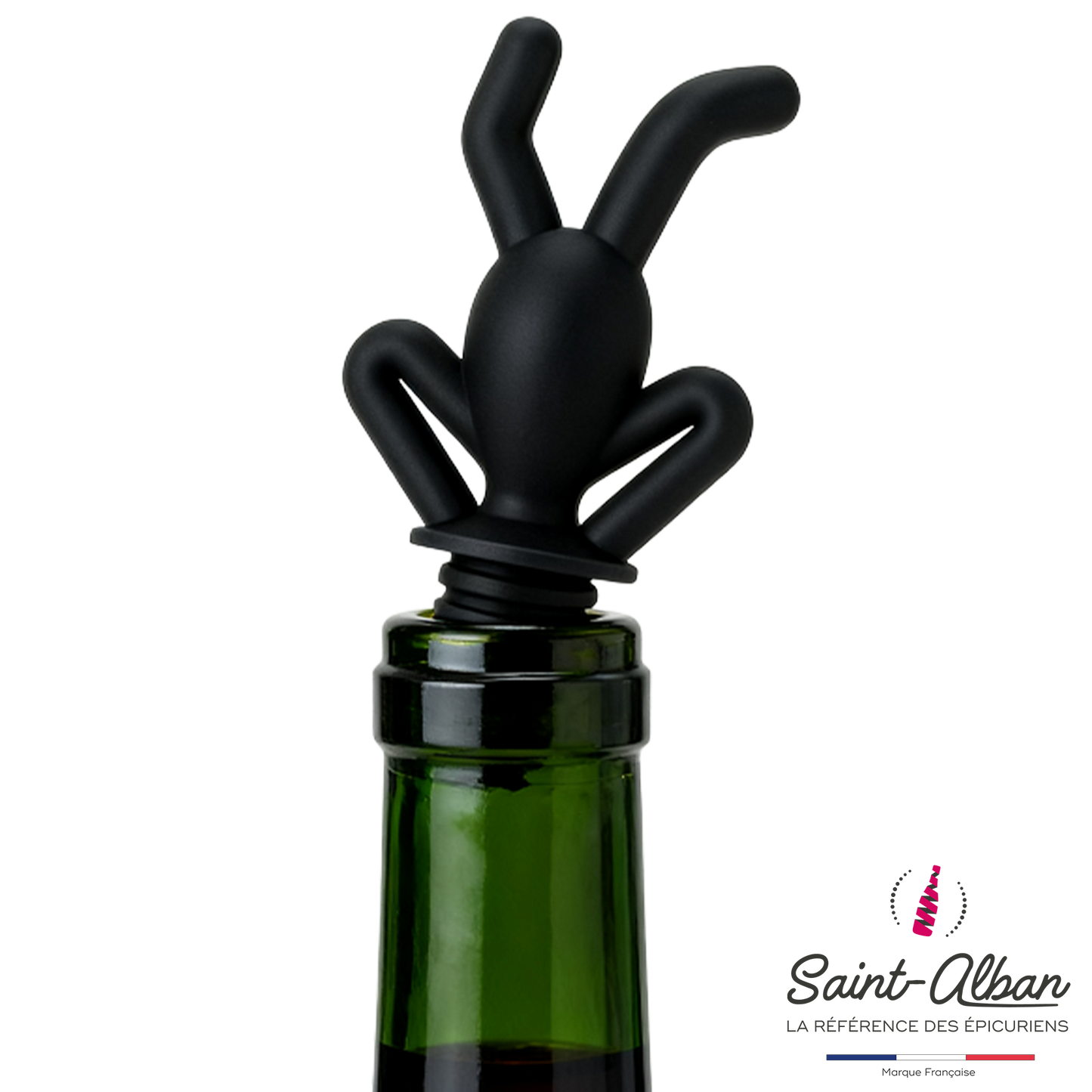 Bouchon Leandro figurine noir rouge Saint Alban (2 pièces)