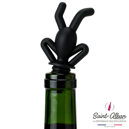 Bouchon Leandro figurine noir rouge Saint Alban (2 pièces)