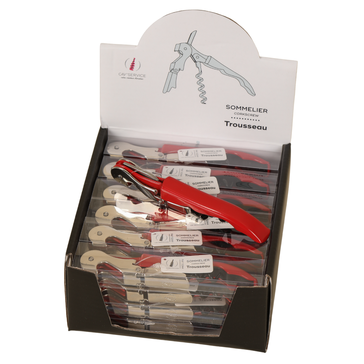 Sommelier Trousseau rouge double appui