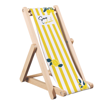 Support bouteille Valentina bois toile - Sous le soleil