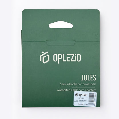 Jules assorted cardboard coasters - Quote (6 pieces)