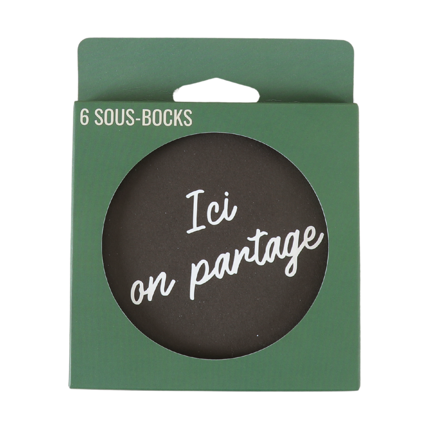 Jules assorted cardboard coasters - Quote (6 pieces)