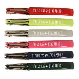 Sommelier Trousseau 6 couleurs assorties double appui  - j'peux pas j'ai apéro