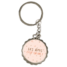 Ivo metal bottle opener keyring - Friends are life