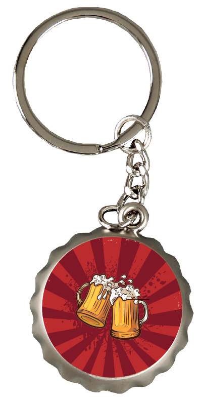 Porte-clé décapsuleur Ivo métal - Vintage chope