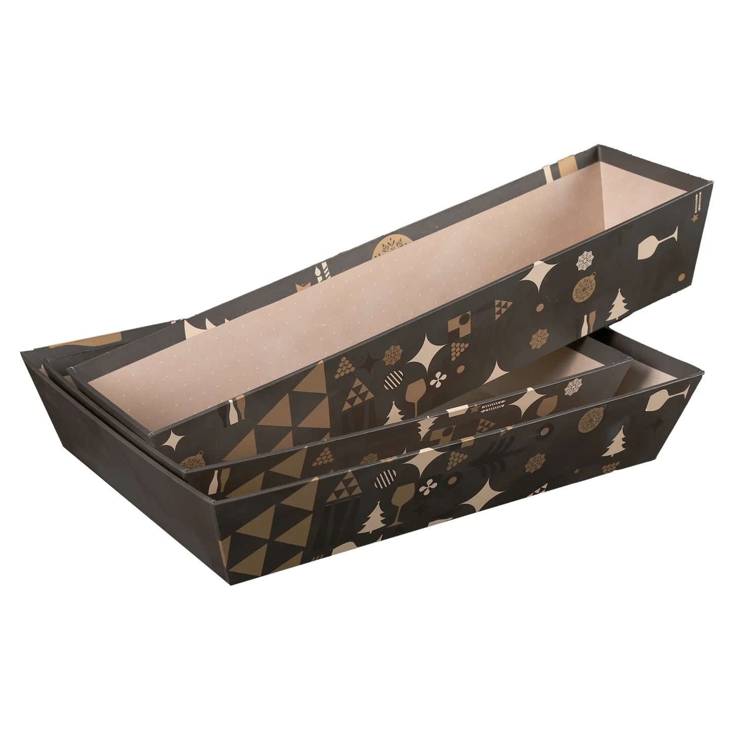 Corbeille Mokha carton rigide rectangle 43x12x8cm