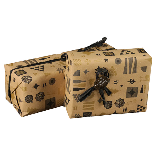 Recycled brown/chocolate/gold Mokha kraft gift paper 0.70x100m