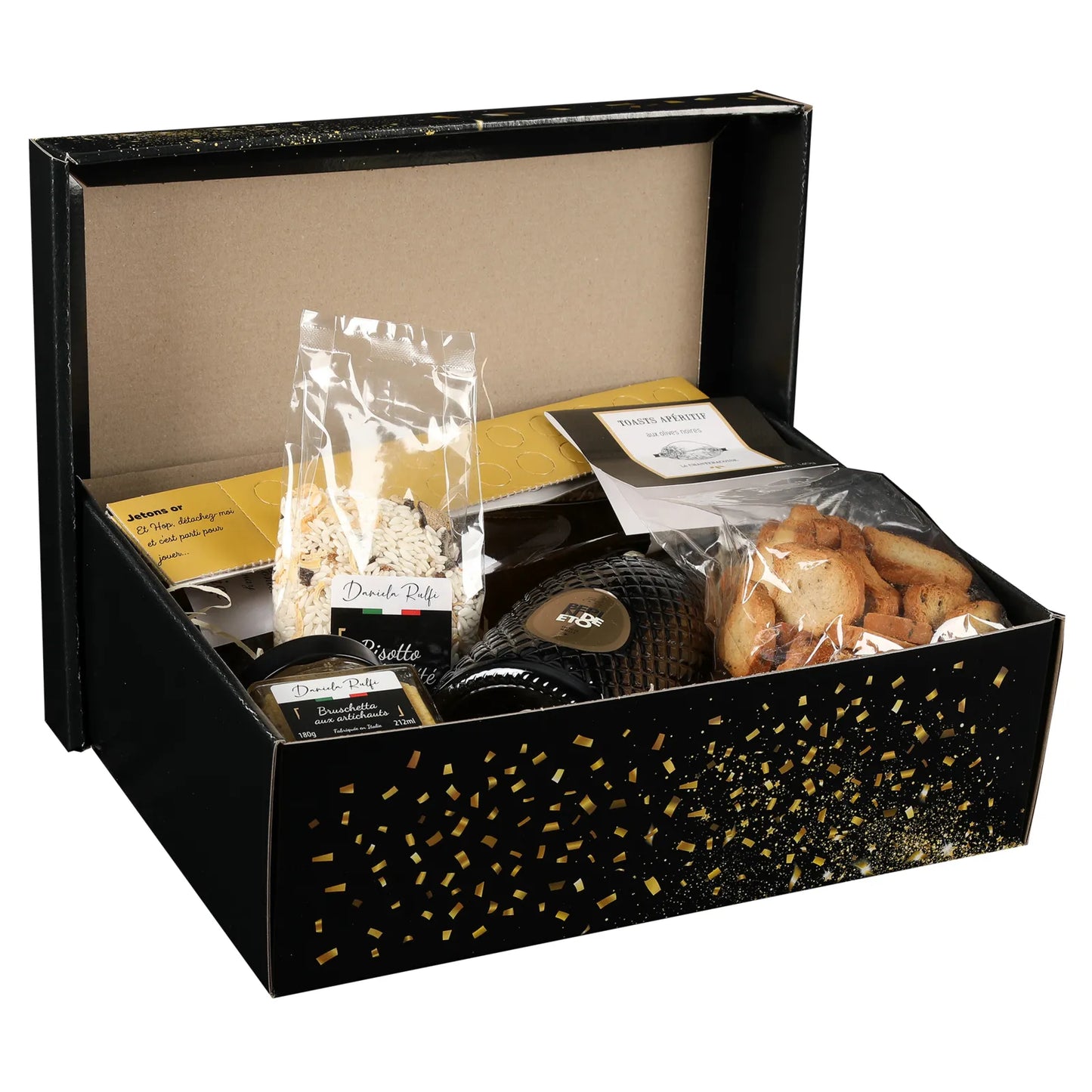 Boite couvercle Petra carton jeu de dames 33x18x10cm