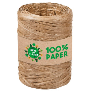 Ruban Raphia 100% papier écru (bobine 200m)
