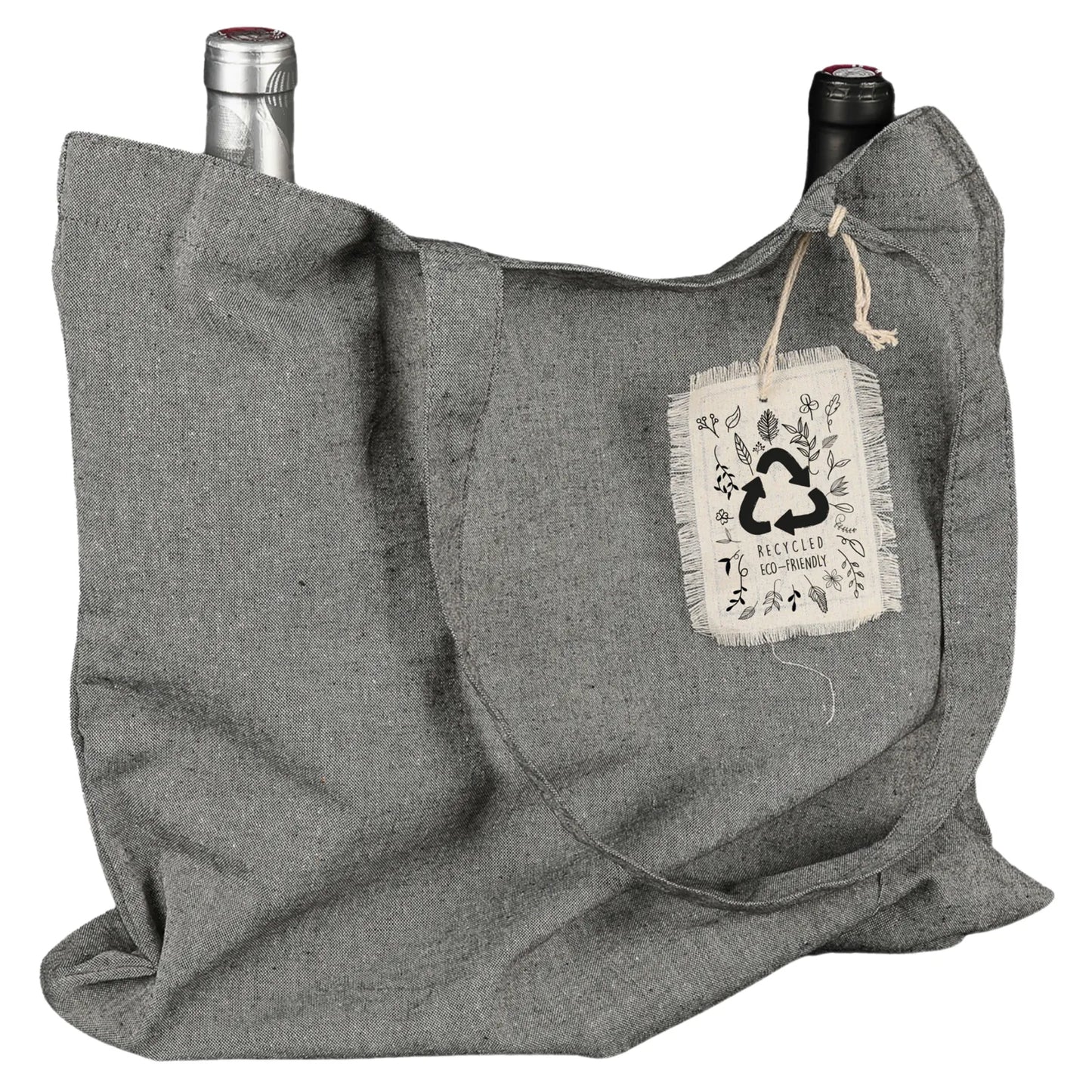 Sac tote bag Rex coton recyclé gris 40x12x40cm