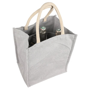 Sac Rex réutilisable toile coton recyclé 6 bouteilles