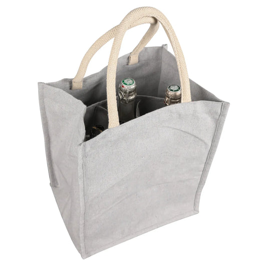 Sac Rex réutilisable toile coton recyclé 6 bouteilles