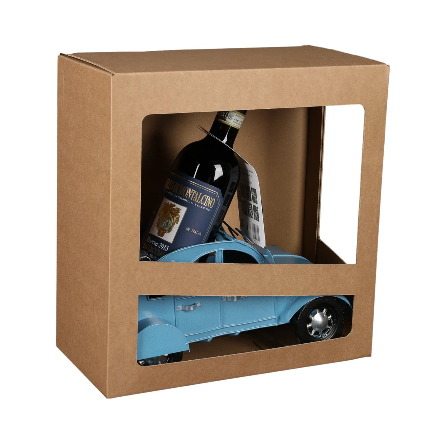 Support bouteille Félix métal bleu - 2CV