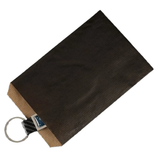 Pochette à rabat papier kraft noir 11x17cm