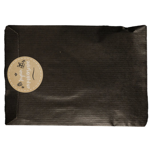 Pochette à rabat papier kraft noir 11x17cm
