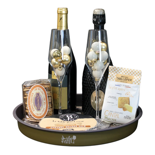 Plateau Viggo métal rond - Jeu de l'Oie festif