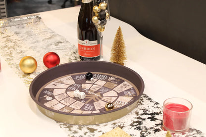 Viggo round metal game board - Festive Game of the Goose