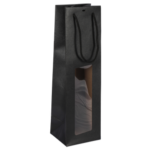 Sac Buffalo  papier kraft brun noir Magnum fenêtre PVC