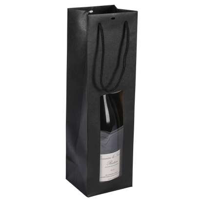 Sac Buffalo  papier kraft brun noir Magnum fenêtre PVC