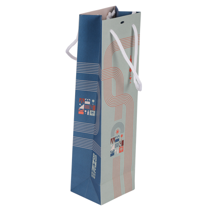 Sac Bilbao papier 1 bouteille fenêtre PVC
