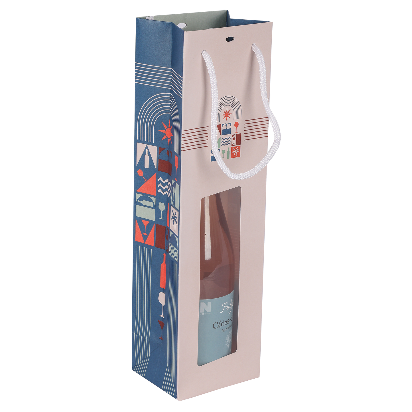 Bilbao kraft paper bag, Magnum PVC window