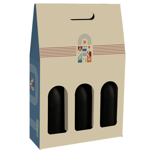 Valisette Bilbao carton  3 bouteilles