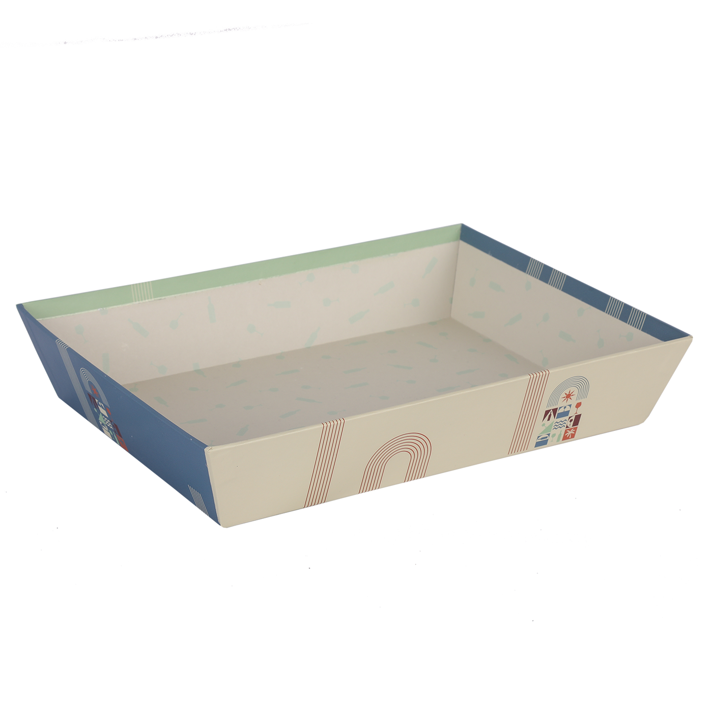 Corbeille Bilbao carton rigide rectangle 27x20x5cm