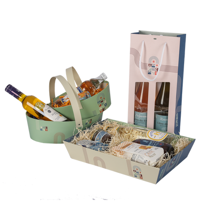 Corbeille Bilbao carton rigide rectangle 43x12x8cm