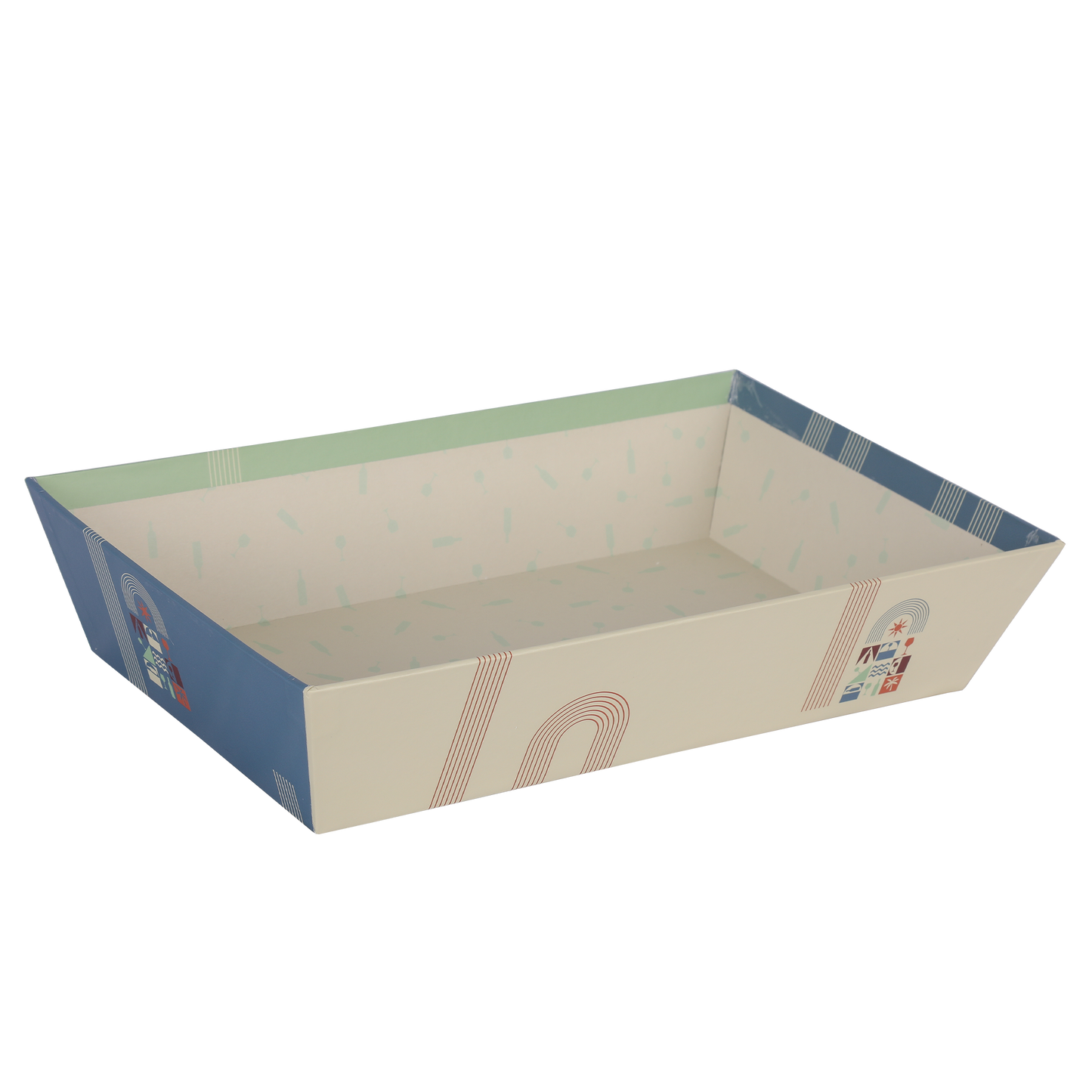 Corbeille Bilbao carton rigide rectangle 33x20x7cm