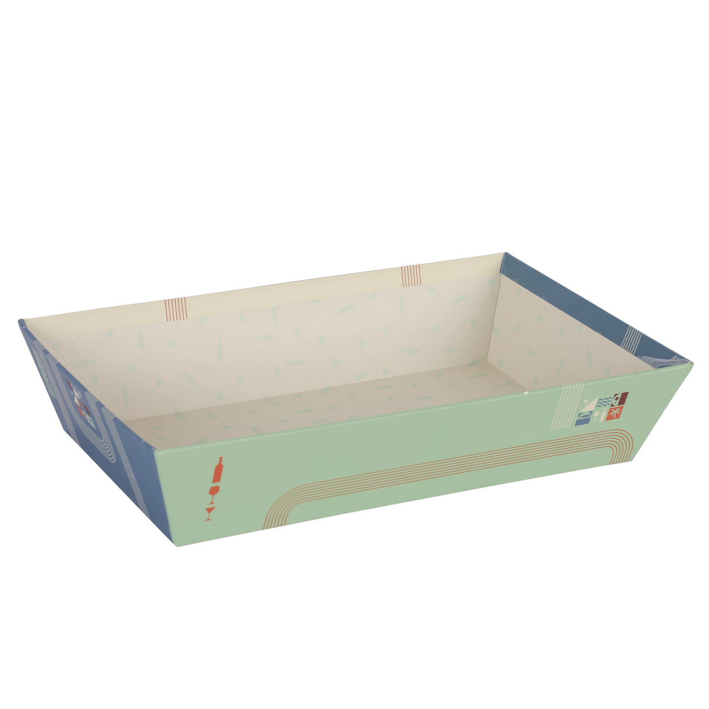 Corbeille Bilbao carton rigide rectangle 33x20x7cm