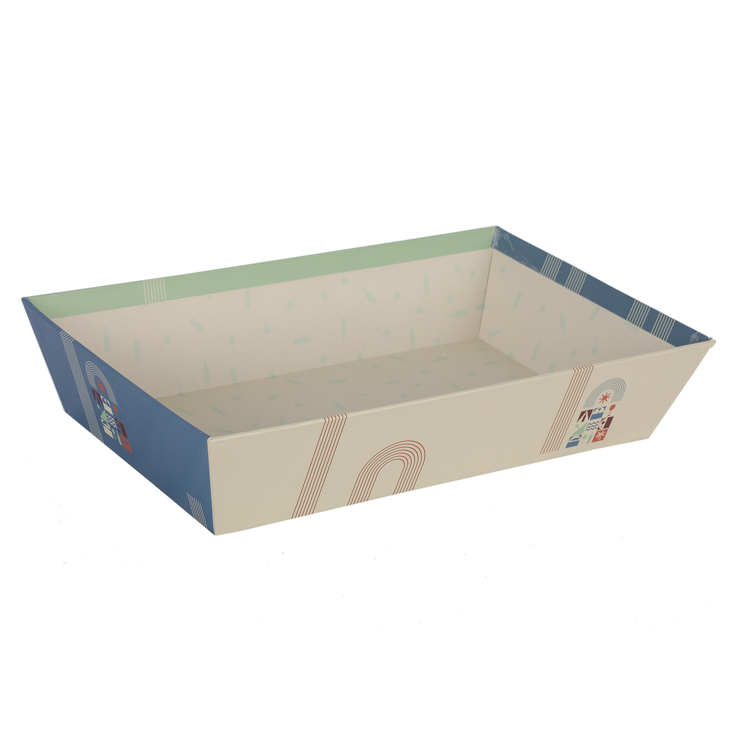 Corbeille Bilbao carton rigide rectangle 36x27x7cm