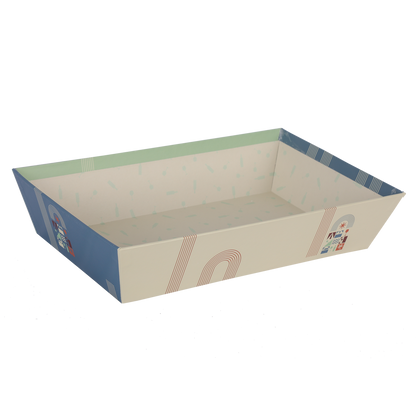 Corbeille Bilbao carton rigide rectangle 36x27x7cm
