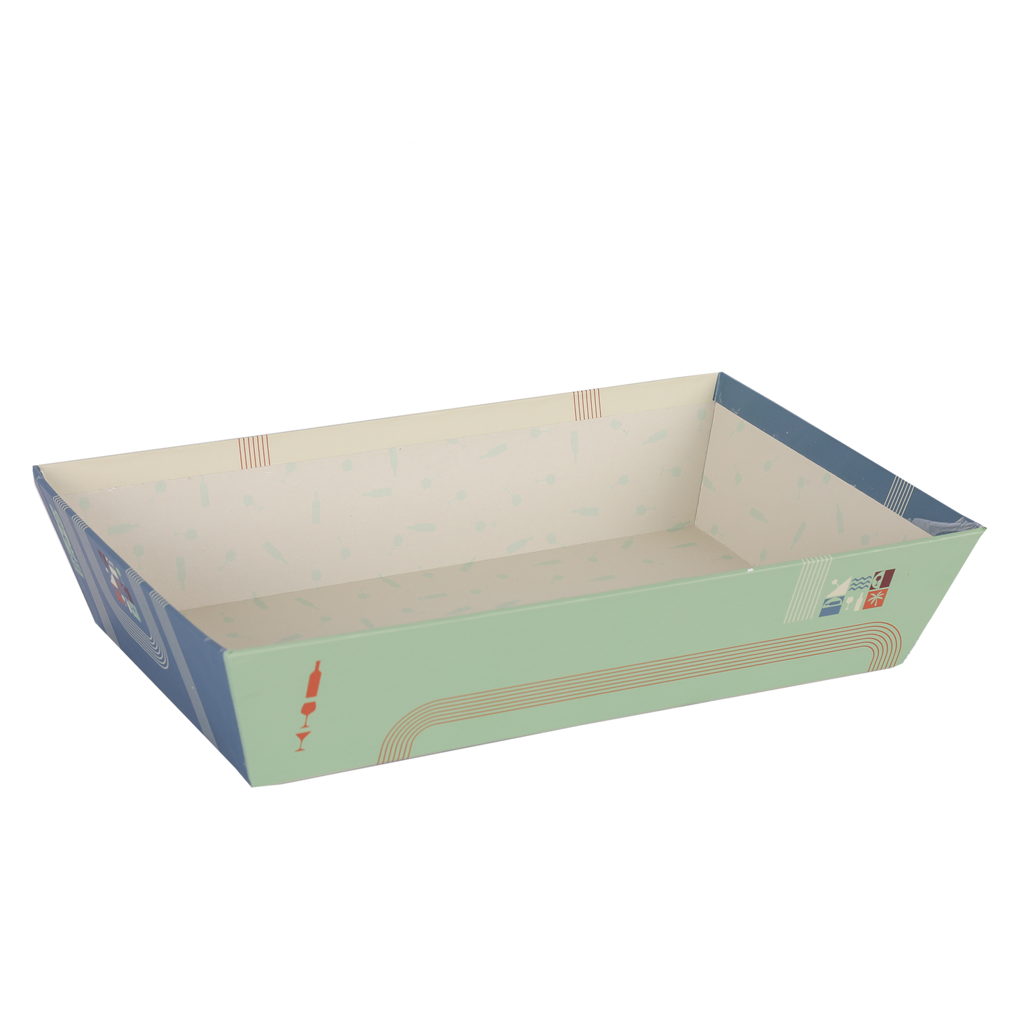 Corbeille Bilbao carton rigide rectangle 36x27x7cm