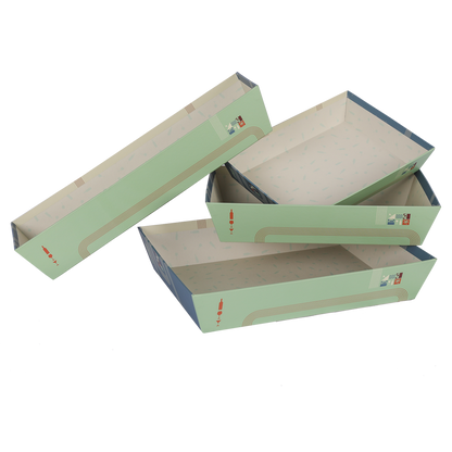 Corbeille Bilbao carton rigide rectangle 43x12x8cm
