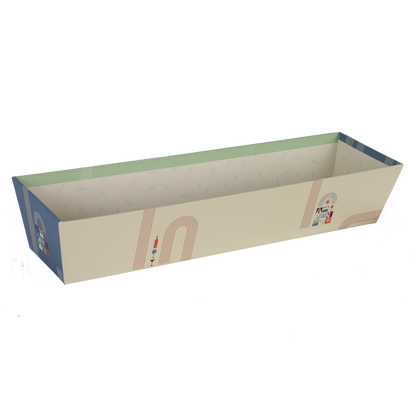 Corbeille Bilbao carton rigide rectangle 43x12x8cm