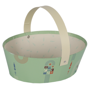 Panier Bilbao carton rigide ovale 25×19×8cm,