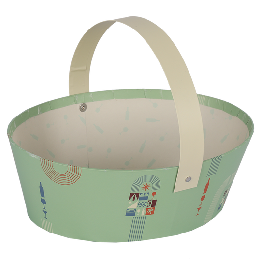 Panier Bilbao carton rigide ovale 25×19×8cm,